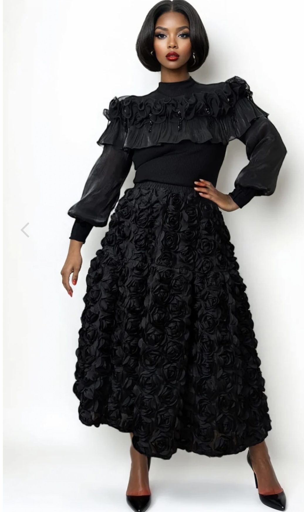 The Midnight Ruffle Sweater
