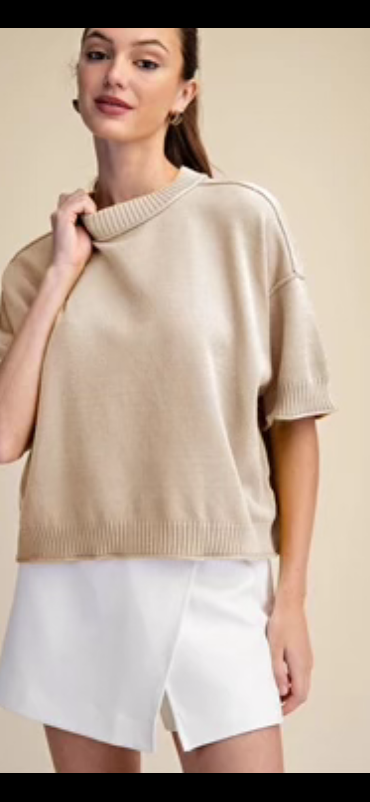 The Luxe Taupe Knit Top