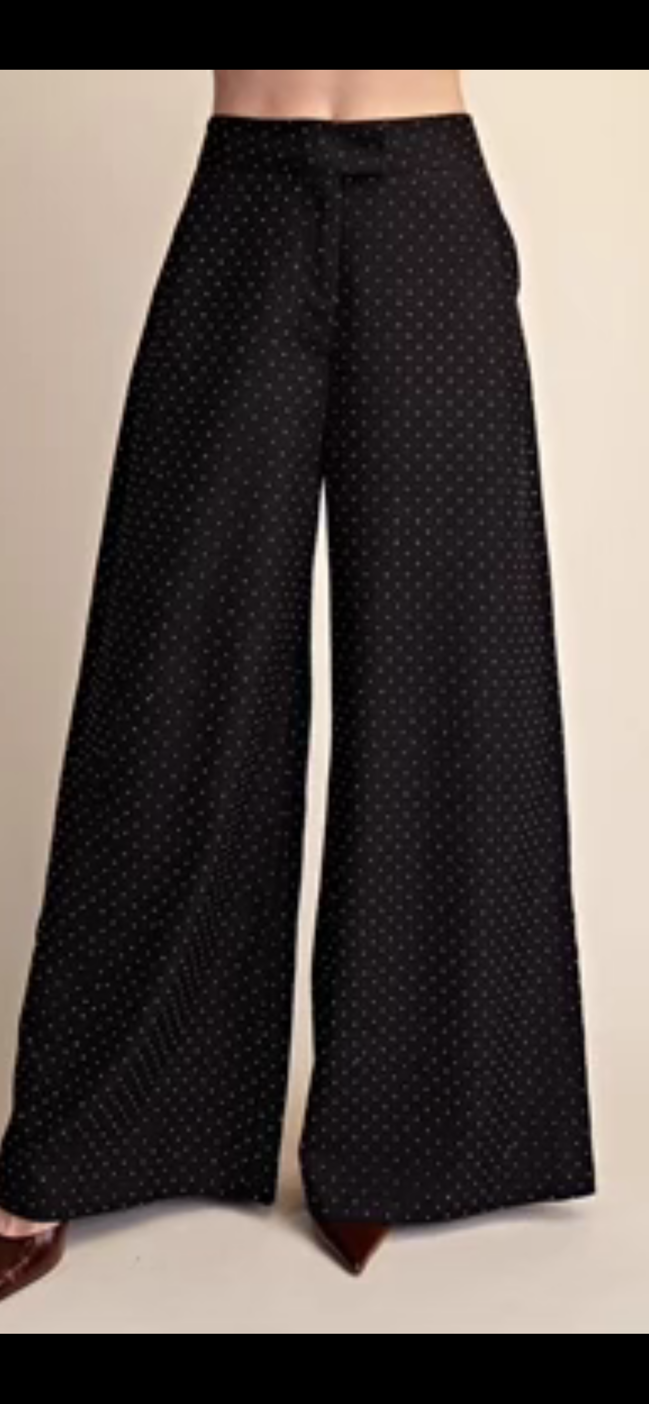 Midnight Dot Wide-Leg Trousers