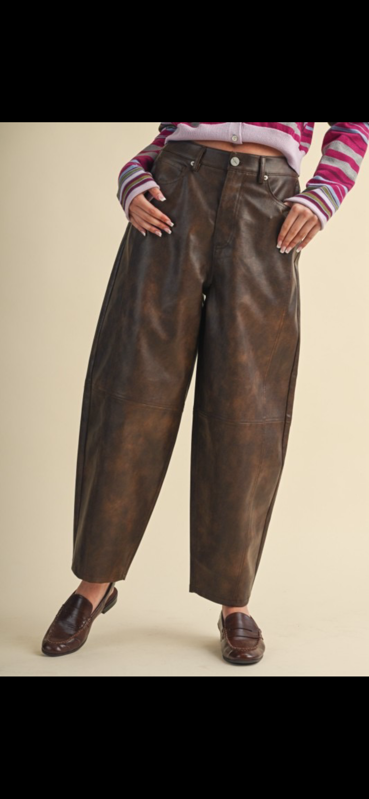Vintage Luxe Faux Leather Pants