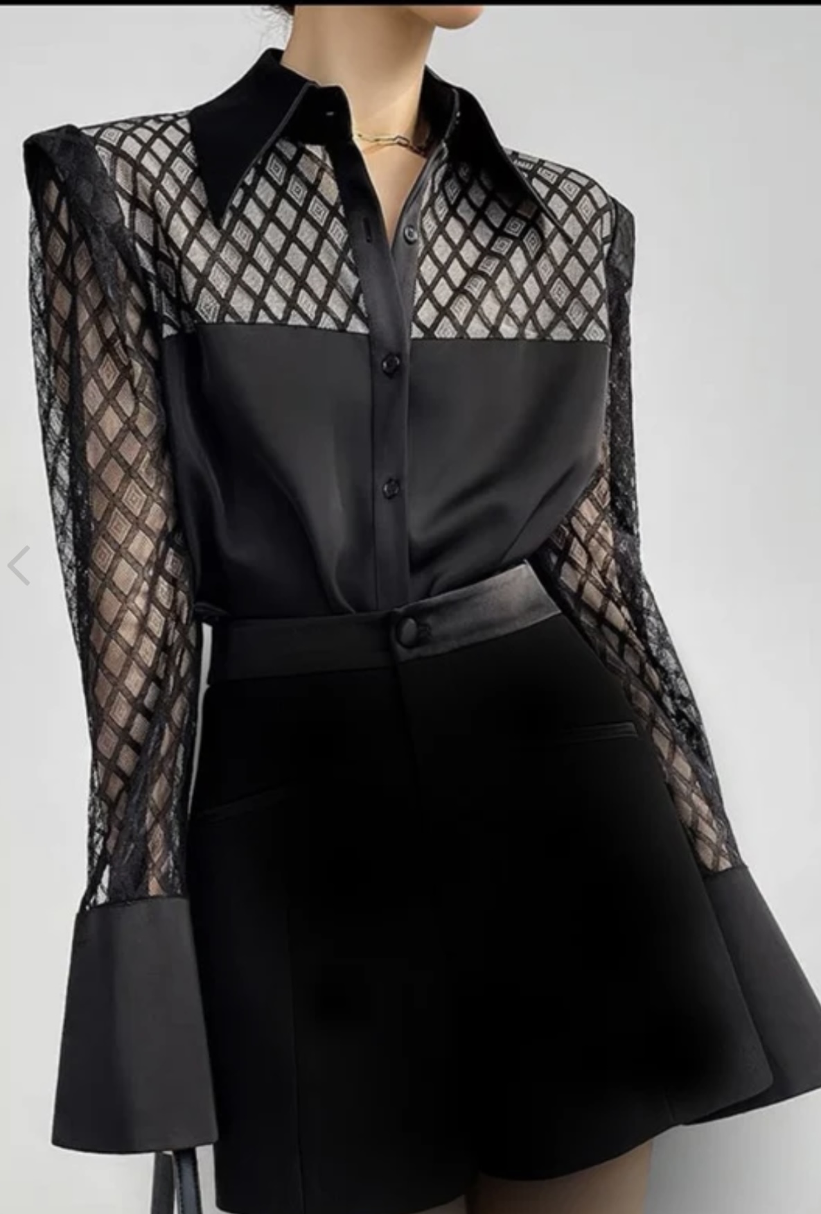 The Noir Lace Blouse